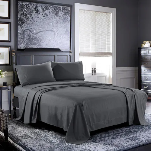 Miniatura 19 de Pure Bedding Sábanas – Juego de sábanas individuales [3 piezas, azul cielo] – Hotel Luxury 1800 microfibra cepillada – Suave y transpirable – Sábana