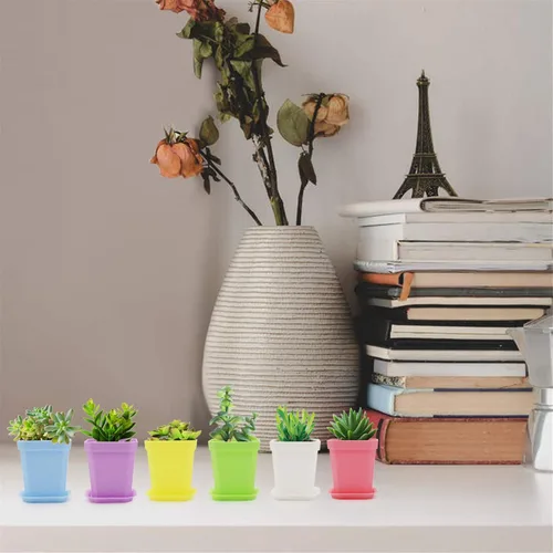 Miniatura 6 de 30 macetas de 3 pulgadas para vivero, macetas cuadradas de plástico grueso para plantas de flores, macetas de plántulas, macetas de inicio de Varios