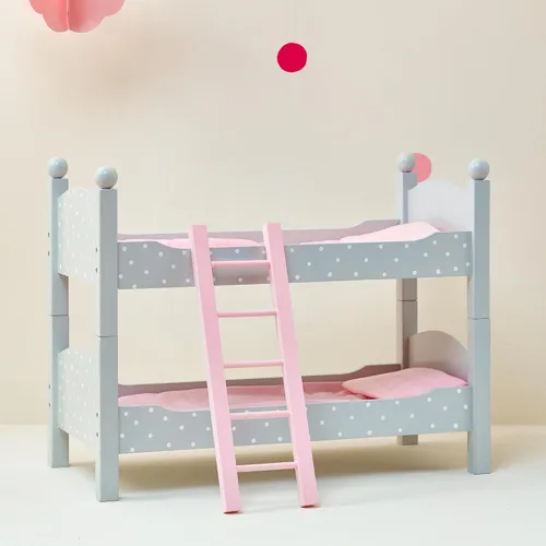 Miniatura 2 de Doble litera Teamson de lunares, de princesa, de 18" , 18", gris