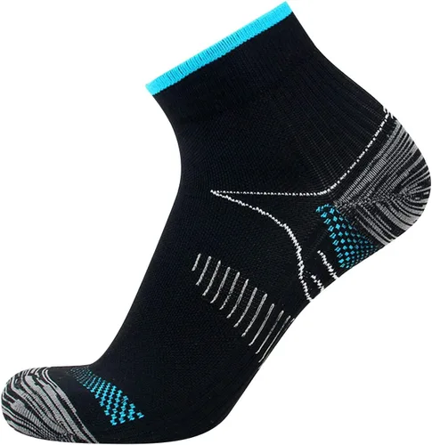 Miniatura 4 de Calcetines de compresión para mujeres y hombres (5 pares) El mejor soporte para tobillo de arco de 15 a 20 mmHg, mejor para correr, ciclismo, Negro