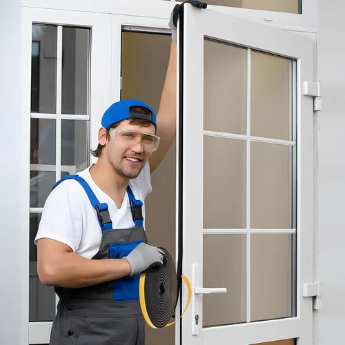 Miniatura 6 de 16 pies de sellado de clima (1 pulgada X 1/4 pulgada) para puerta y ventana, cinta de espuma de alta densidad, insonorización, tira de aislamiento