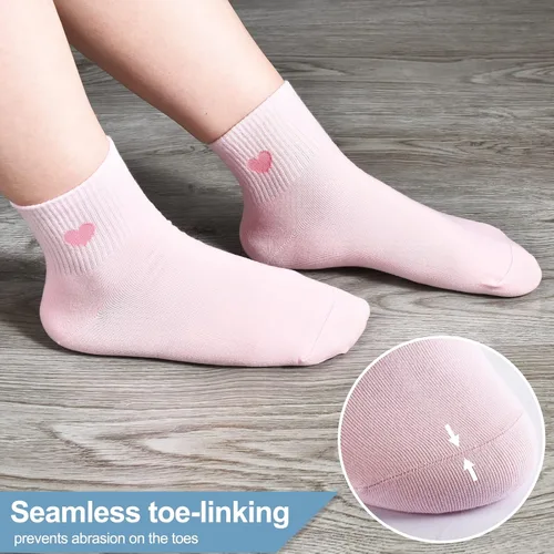 Miniatura 3 de inhees Womens Cotton Socks,Soft Cotton Socks Women Ankle High Cute Crew Socks Fun Novelty Socks (6-Pairs Gifts Box)