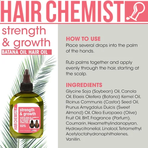 Miniatura 8 de Hair Chemist Strength & Growth Batana Oil - Juego de champú y acondicionador de 33.8 onzas y aceite para el cabello 7.1 onzas (juego de 3 piezas)