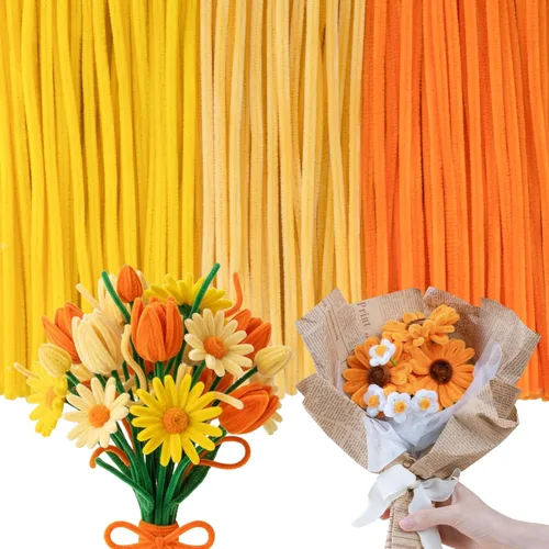 Miniatura 27 de Caydo 200 limpiapipas verde oscuro para decoración de Pascua, tallos de felpilla esponjosos a granel para niños, proyectos de manualidades, 12