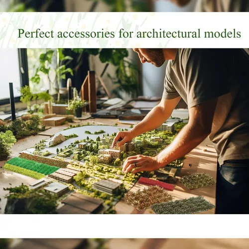 Miniatura 5 de Redbaker 288 Piezas Mechones de Césped Estático Racimo de Flores Grupos de Vegetación Autoadhesivos Mechones de Césped de Modelo Artificial DIY