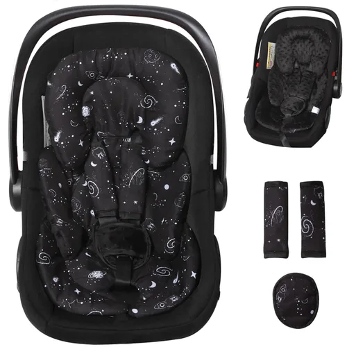 Cojines de apoyo infantil, inserción para asientos de coche, cojines de cochecito, negro