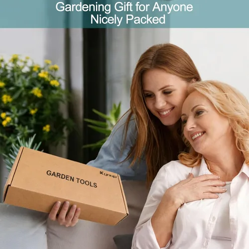 Miniatura 4 de Kynup Herramientas de jardín, 7 piezas de regalo de jardinería para mujeres y hombres, juego de herramientas de mano de jardinería, suministros