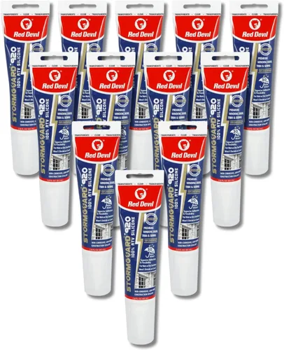 Miniatura 11 de Red Devil 0785 Silicone Ultra 100% RTV Sellador de silicona, tubo de 2.8 onzas, blanco, paquete de 1