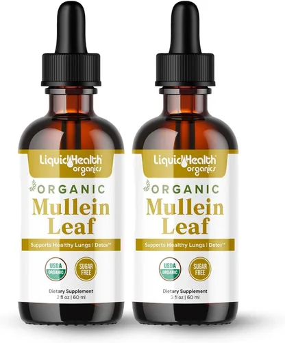 Miniatura 7 de LIQUIDHEALTH USDA Orgánico Extracto de Hoja de Gordolobo en Gotas para Pulmones - Gotas Herbales de Limpieza para Fumadores, Apoyo Inmunológico