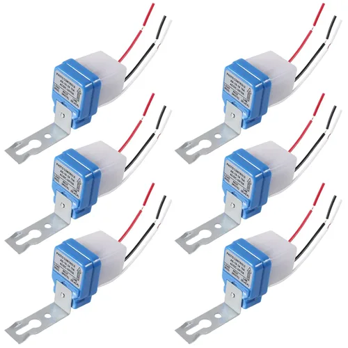 Miniatura 10 de Interruptor de fotocélula de 12 V 10 A, interruptor automático de sensor de luz de fotocélula de encendido/apagado automático, interruptor de luz a