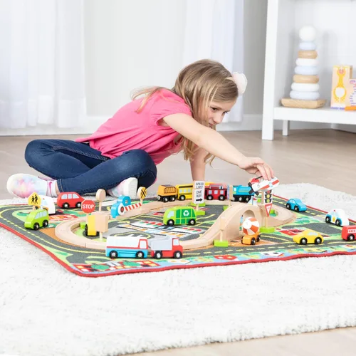 Miniatura 7 de Melissa & Doug Alfombra Deluxe Multi Vehículo Actividad (SIOC)