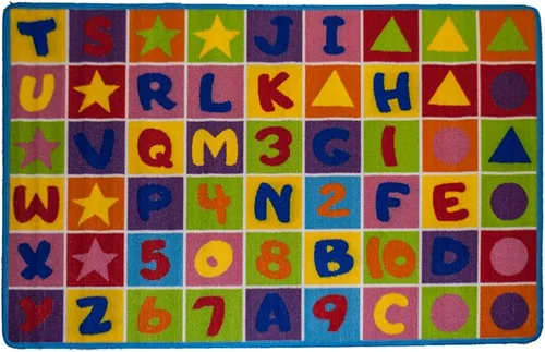 Miniatura 16 de Abc Shapes tapete para niño con diseño de letras para aprendizaje del alfabeto, Nylon