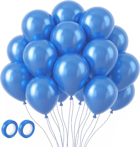 Miniatura 195 de Voircoloria - Globos azul bebé claro, paquete de 66 globos de 12 pulgadas de látex para fiestas para niños y niñas, para cumpleaños, baby shower, 16
