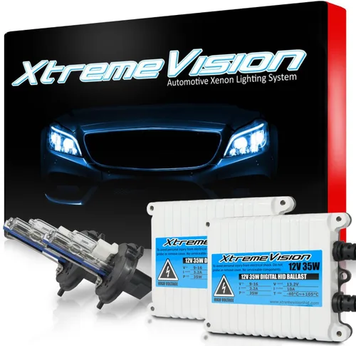 Miniatura 11 de XtremeVision H1 10K 35W AC Xenón Paquete - Bombilla de faro de Xenón con balasto de AC delgado - 10000K Azul Oscuro - Bombillas de Xenón - 1 par