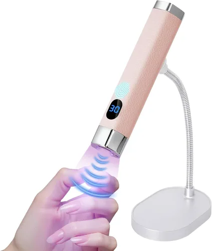 Miniatura 11 de Mini lámpara de uñas UV de mano, luz de curación flash portátil con soporte magnético mejorado y sensor inteligente, secador de uñas recargable