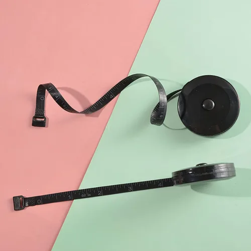 Miniatura 4 de Paquete de 3 cintas métricas retráctiles automáticas suaves para medir el cuerpo, cintura corporal, artesanía de costura a medida, cinta digital