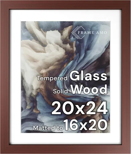 Miniatura 15 de Frame Amo Marco de póster de madera maciza de 13 x 19 pulgadas, color natural, tapete blanco para imagen de 11 x 17 pulgadas, parte frontal