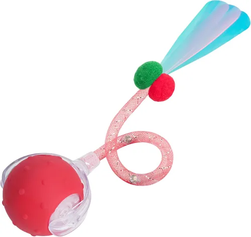 Miniatura 10 de Pelota interactiva de juguetes para gatos de interior, juguete de bola móvil automática de nueva generación 2025 con cola de malla elástica