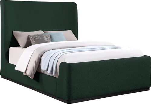 Miniatura 11 de Meridian Furniture OliverCream-T Colección Oliver Modern Cama individual tapizada de tela boucle contemporánea con acabado de cepillo de alambre