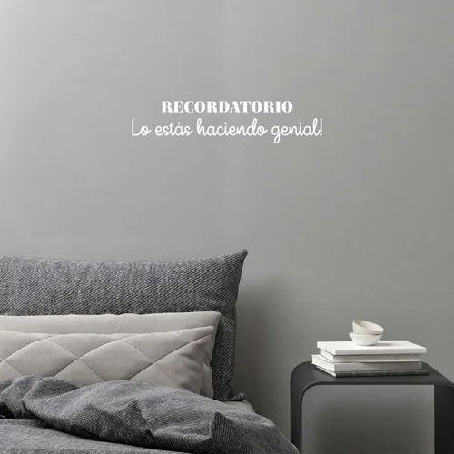 Miniatura 3 de Vinyl Wall Art Decal - Recordatorio Lo Estás Haciendo Genial/Reminder You're Doing Great - 4" x 18" - Motivating Self Esteem Quote Sticker for