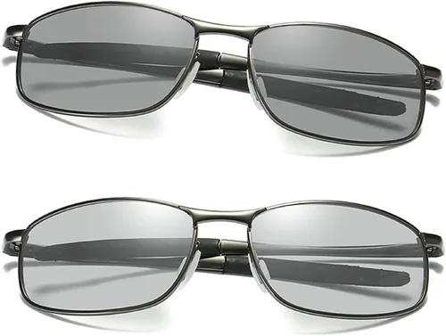 Gafas de lectura fotocrómicas de transición para hombres y mujeres, gafas de sol cuadradas de decoloración para presbicia para deportes al aire libre