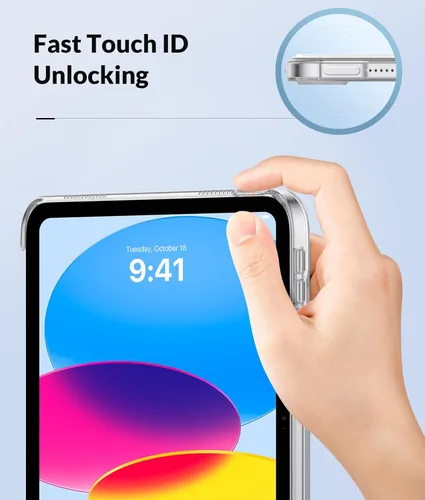 Miniatura 3 de MoKo Funda para iPad (A16) de 11ª generación 2025/10ª generación 2022, iPad de 11 pulgadas/10.9 pulgadas con cubierta trasera translúcida de TPU
