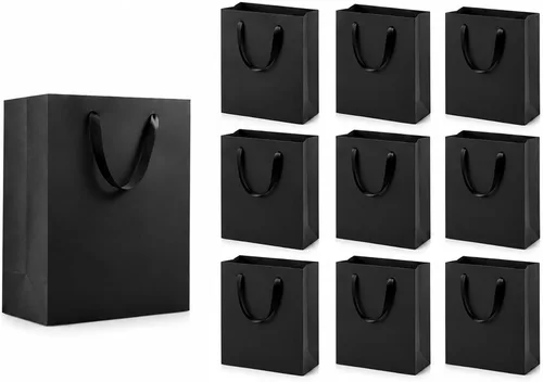 Miniatura 9 de Paquete de 4 bolsas de regalo negras extra grandes, bolsas de regalo grandes con papel de seda, 16 x 6 x 12 pulgadas, bolsas de regalo para pequeñas