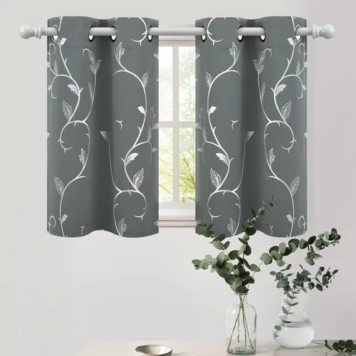 Miniatura 95 de BUHUA Cortinas Opacas de 63 Pulgadas de Largo, 2 Paneles con Aislamiento Térmico, Tratamiento de Ventana para Dormitorio, Cortinas Oscurecedoras