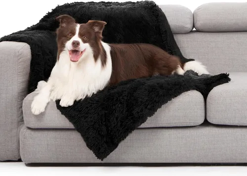 Miniatura 13 de gogobunny Manta impermeable para perros para perros grandes, gatos, cachorros, manta reversible de piel sintética para mascotas, lavable, protección