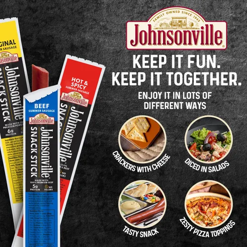 Miniatura 6 de Palitos de salchicha de verano Johnsonville Beef, 1 onza (24 unidades) – Merienda de carne de la marca #1 de salchichas en los Estados Unidos, hecho