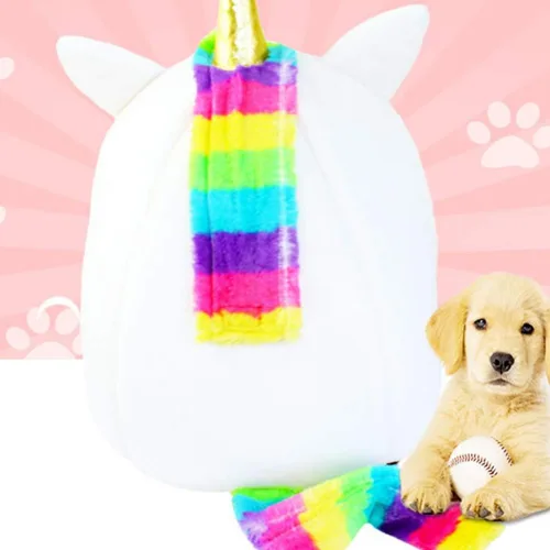 Miniatura 6 de Hemobllo Unicornio cama para perro, sofá nido de viaje, lavable a mano, cómodo, tamaño s