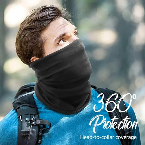 Miniatura 4 de Awumbuk Polaina para el cuello para hombres y mujeres, paquete de 6 máscaras faciales transpirables para protección solar UV bandana bufanda