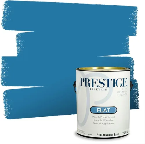 Miniatura 169 de Prestige Paints. - Base y pintura para exteriores en un solo galón, 1 galón. plano, comparable con Sherwin Williams Topsail. SW6799-PCM
