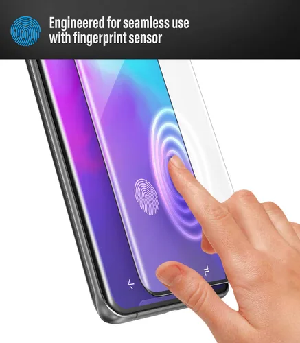 Miniatura 4 de magglass Protector de pantalla de vidrio templado para Samsung Galaxy S20 Plus con sensor de huellas dactilares en pantalla, anti burbujas