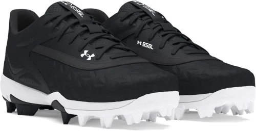 Miniatura 2 de Under Armour Leadoff Low Rm Jr 3.0 - Zapatos de béisbol para niños (001) Negro/Negro/Blanco