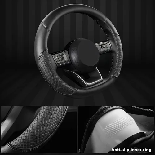 Miniatura 4 de GIANT PANDA Funda de volante en forma de D para Nissan Rogue Kicks - Funda para volante de automóvil personalizada para Nissan Altima Sentra