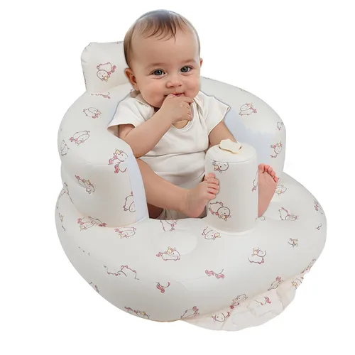 Miniatura 13 de EKEPE Asiento inflable para bebé con ventosas para bebés de 3 meses en adelante, asientos de piso para bebé para sentarse con bomba de aire