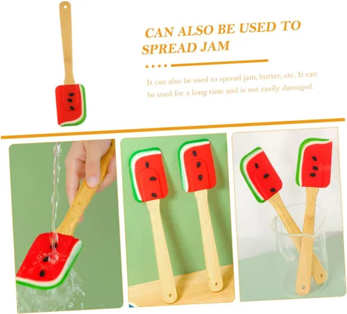 Miniatura 3 de SHOWERORO Raspador de cocina para tartas, espátula de raspador de mantequilla, espátula de cocina, espátula de silicona para tartas, espátula