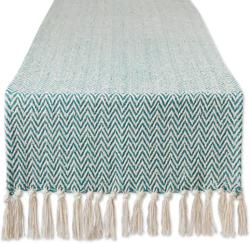 Miniatura 35 de DII Woven Basic - Camino de mesa Chevron de la colección de mesa, 15 x 72 pulgadas, gris