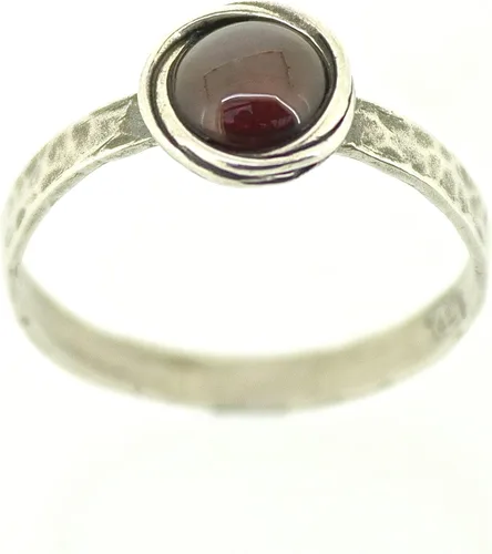Miniatura 27 de Anillo de plata de ley con piedras preciosas para mujer, anillo apilable de piedra martillada, anillo de piedra natal