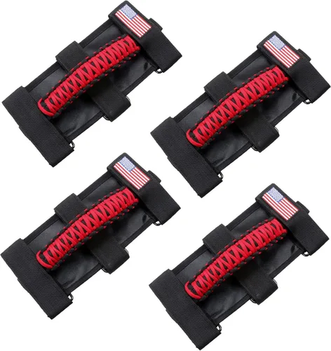 Miniatura 36 de sukemichi Manijas de agarre de la barra de rodillo para accesorios de Jeep Wrangler TJ JK JL Gladiator JT UTV ATV - Hebilla metálica de mejora