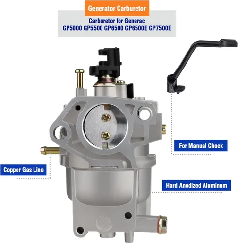 Miniatura 3 de HUZTL Carburador para Generac GP5000 GP5500 GP6500 0J58620157 5KW 5.5KW 6.5KW 389cc Generador 0G8442A111 Carburador con Kit de Ajuste de Filtro