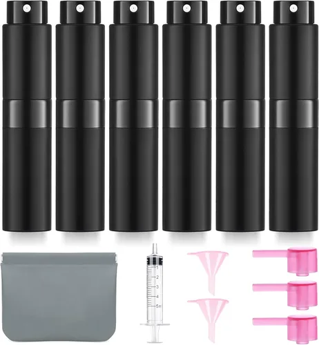 Miniatura 10 de Atomizador de Perfume Vacío de 8ML Botella de Spray de Viaje de Colonia para Recarga Dispensador Portátil de Colonia Mini Rociador para Hombres 6