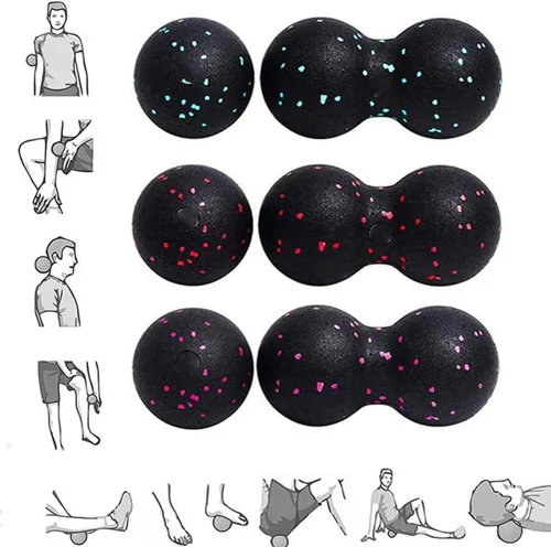 Miniatura 3 de Bola de masaje de cacahuete – Juego de bolas de masaje para después del ejercicio, juego de bolas de masaje de tejido profundo, rodillo muscular