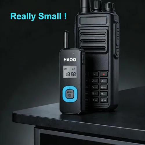 Miniatura 4 de HAOO Mini walkie talkies con auriculares, radio portátil de dos vías, transceptor FM, walkie talkie de largo alcance para esquí, senderismo, 3 PZAS