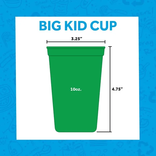 Miniatura 3 de Re-Play Vasos abiertos para niños pequeños, 10 onzas, reutilizables y apilables, aptos para lavavajillas y microondas, fabricados en Estados Unidos