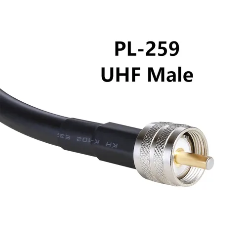 Miniatura 2 de Cable coaxial CB de 15 pies, Cable coaxial KMR400, UHF PL259 macho a macho cables de antena CB de baja pérdida, 50 ohmios para radio HAM, analizador