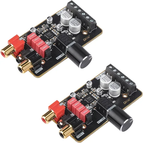 Miniatura 10 de Amplificador de audio de la marca DROK®, súperpequeño, de 3 W + 3 W, CC 5 V, panel de amplificador de potencia digital, doble canal. Amplificadores