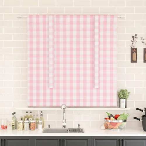 Miniatura 163 de Cenefas de cortina para ventana de 16 pulgadas de largo, 2 paneles de cuadros búfalo, cortinas pequeñas con bolsillo para barra, estilo clásico