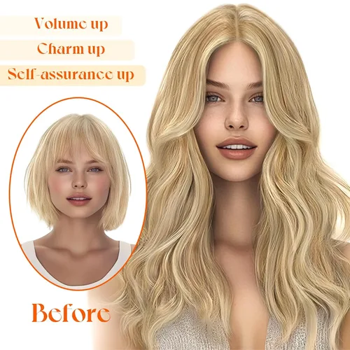 Miniatura 6 de Sunny Hair - Extensiones de cabello humano real con reflejos, con hilo y clips, aplicación invisible, 2.82 onzas, 18 pulgadas, color rubio caramelo